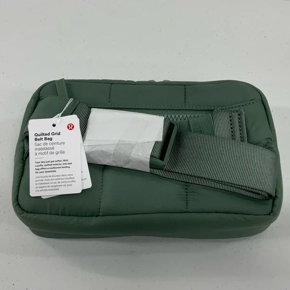 Lululemon Quilted Grid Belt Bag 1.5L Green - Picture 2 of 4